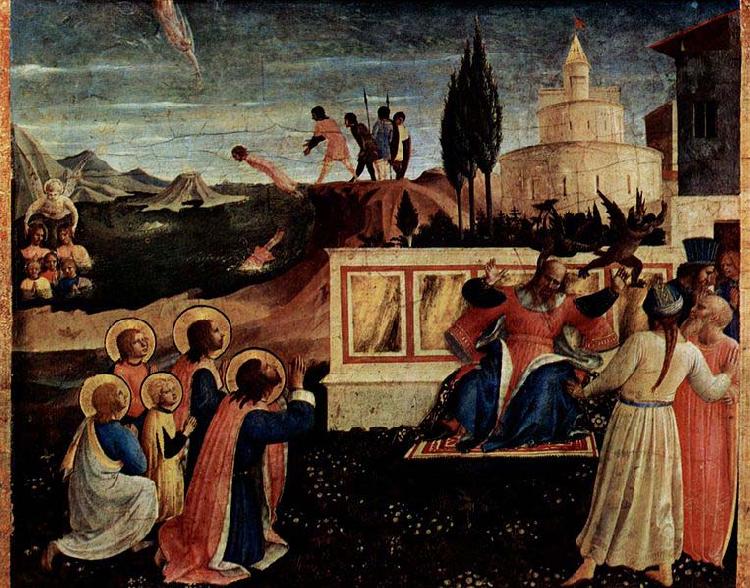 Fra Angelico Martyrium der Heiligen Kosmas und Damian, Wundersame Erettung vor dem Tod durch Ertrinken oil painting image